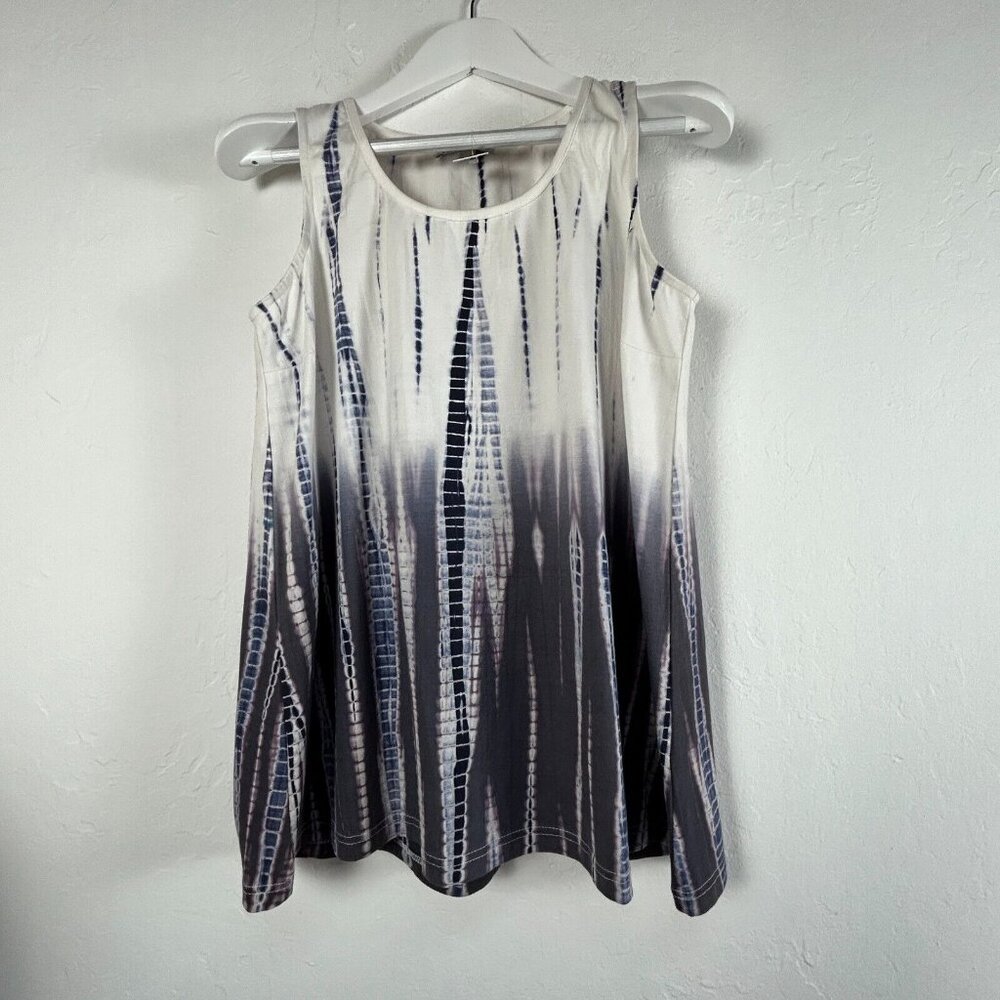 Snapdragon & Twig Women White Black Ombre Tank Top Size Small Sleeveless Stretch